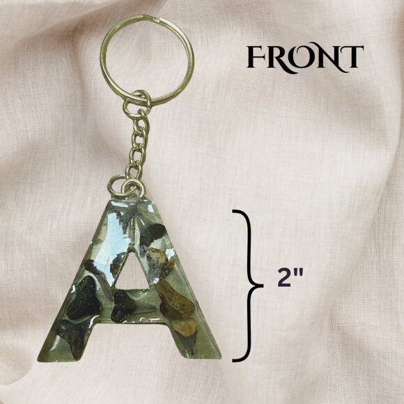 Handmade letter "A" keychain - Picture 2 of 5